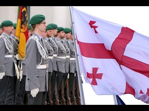 Military honours for Georgia's Prime Minister in Berlin - 12 APR 2024