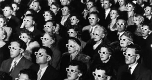 Opening Night Screening Of First Color 3-D Movie “Bwana Devil” In Hollywood, 1952