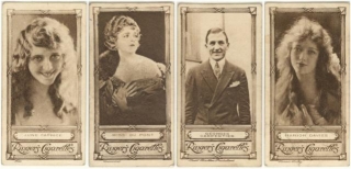 Vintage Portraits Of Film Stars On Cigarette Cards From The 1920s