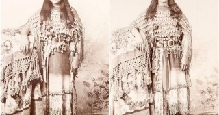 Two Stunning Portraits Of Young Kiowa Girls, 1894